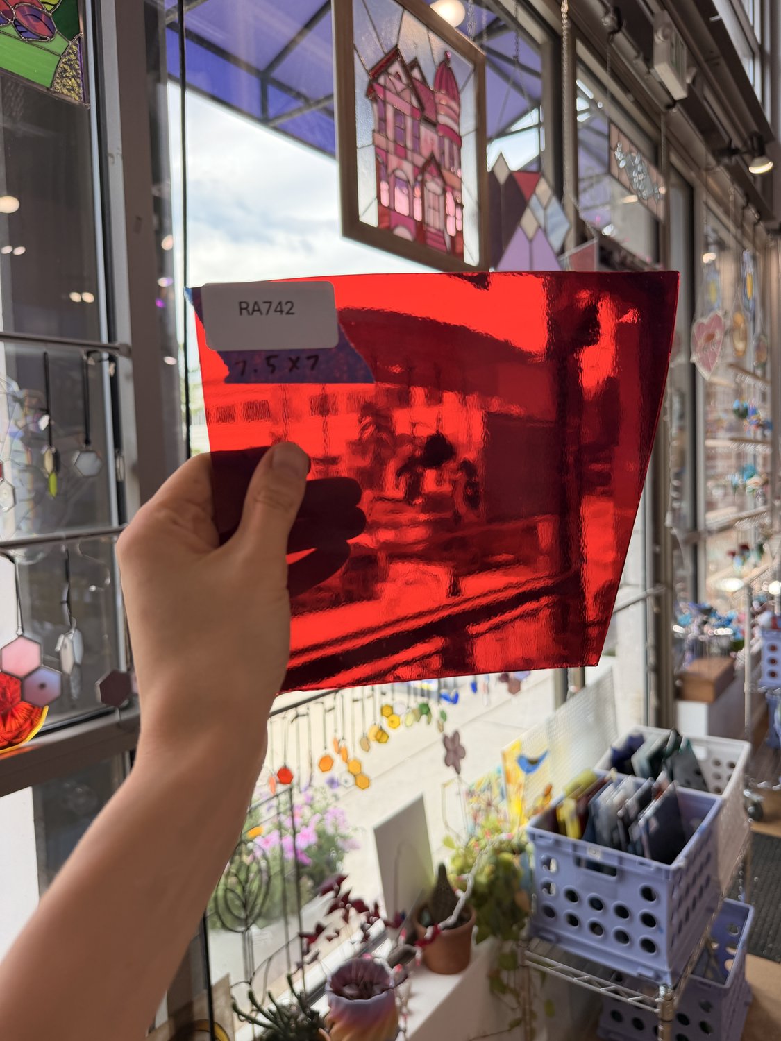 Red Transparent Oceanside Sheet Glass