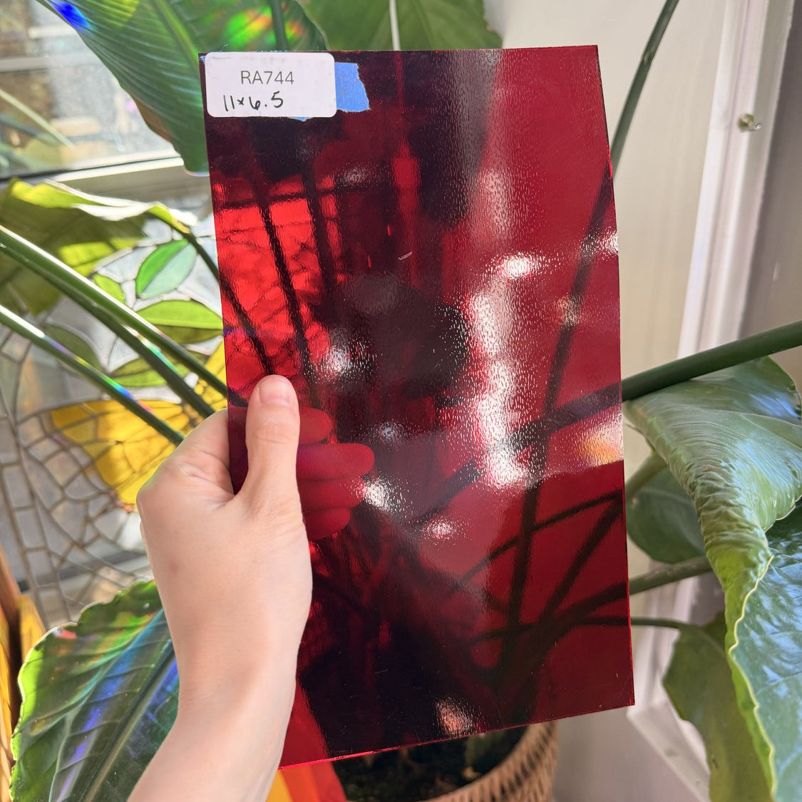 Red Transparent Oceanside Fusible 96 COE Sheet Glass