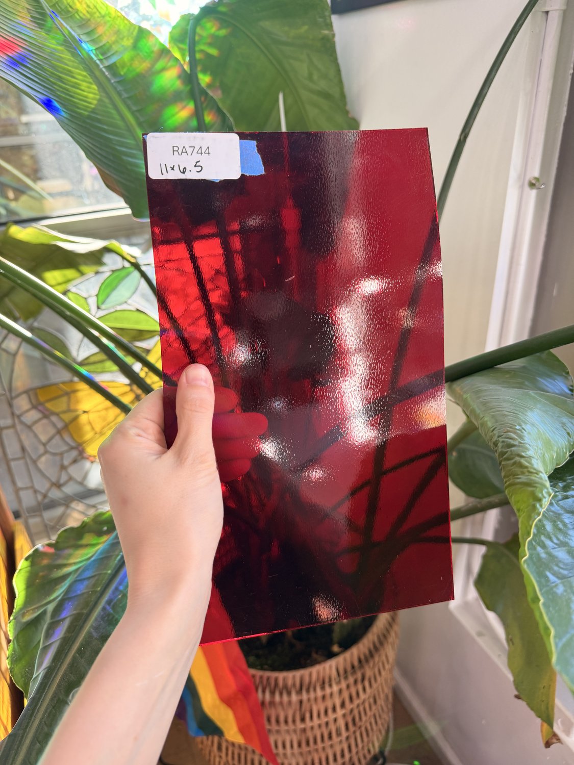 Red Transparent Oceanside Fusible 96 COE Sheet Glass