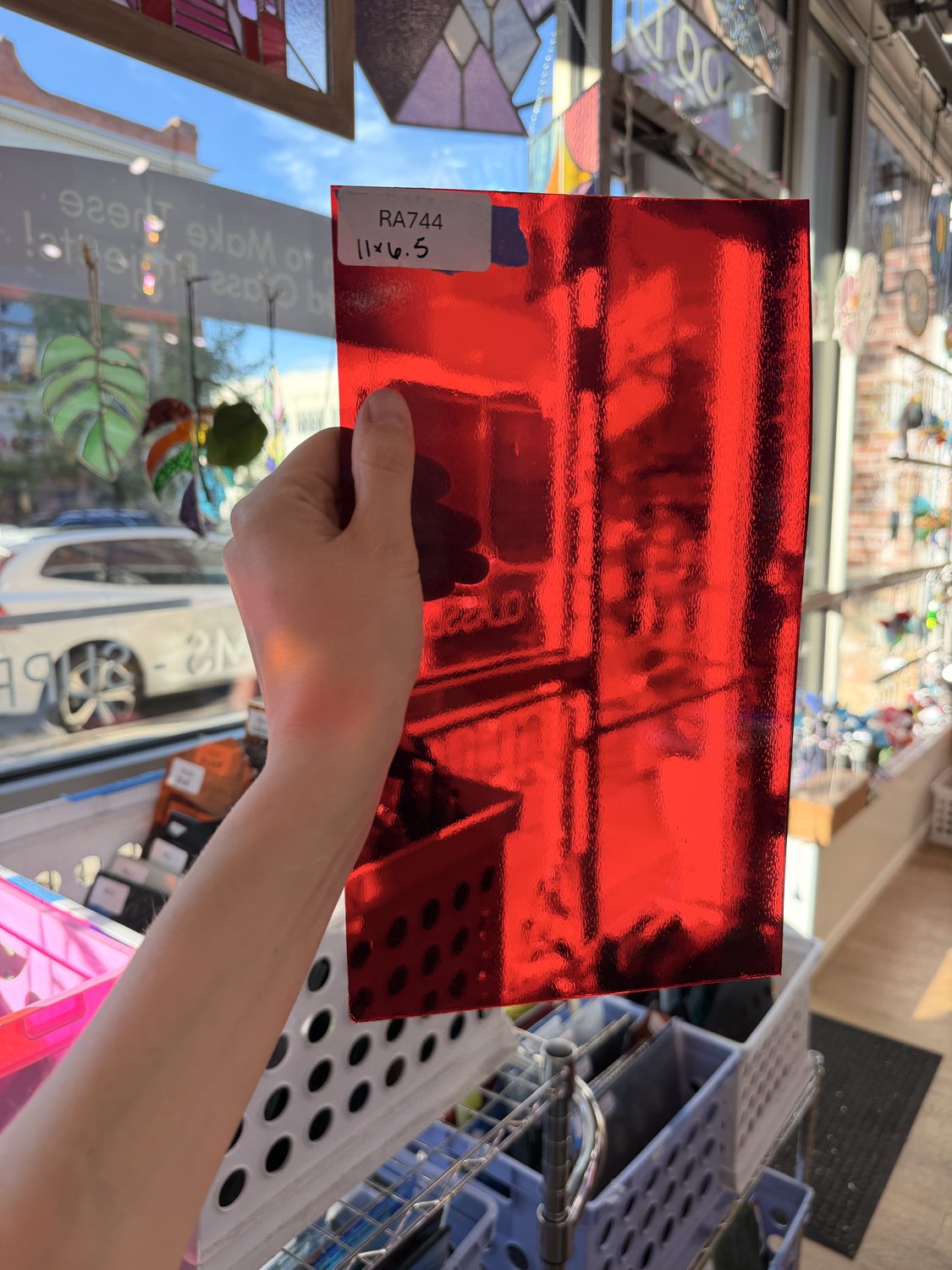 Red Transparent Oceanside Fusible 96 COE Sheet Glass