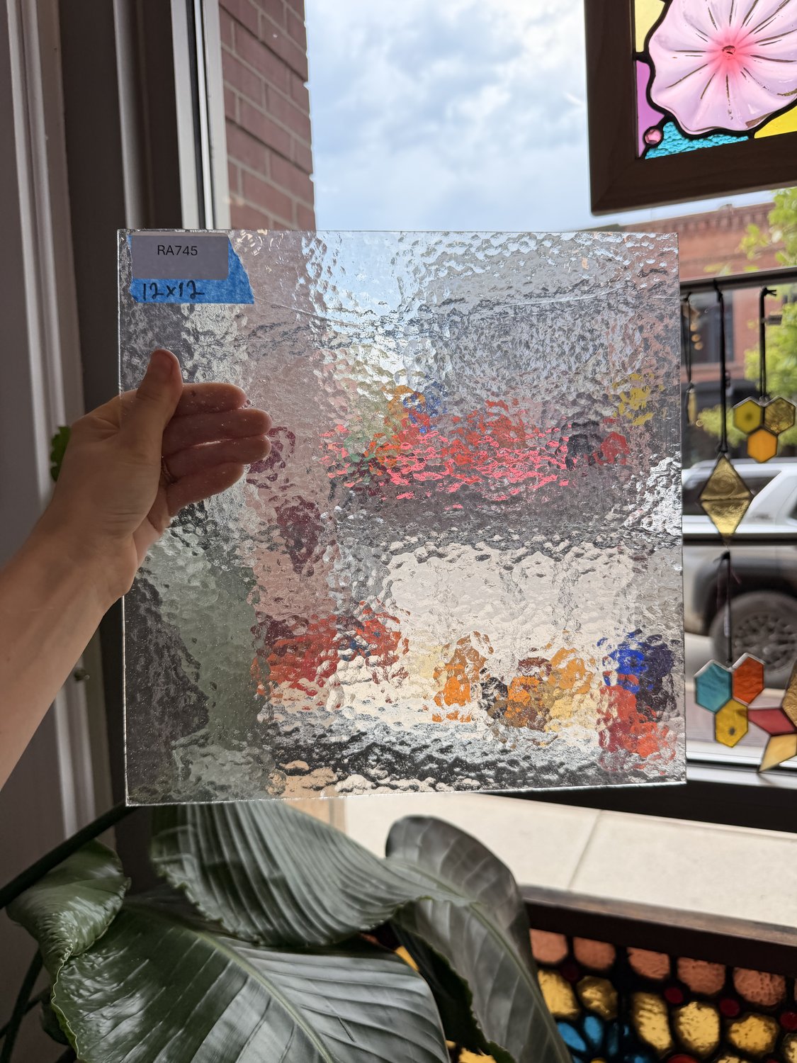 Clear Hammered Wissmach Sheet Glass