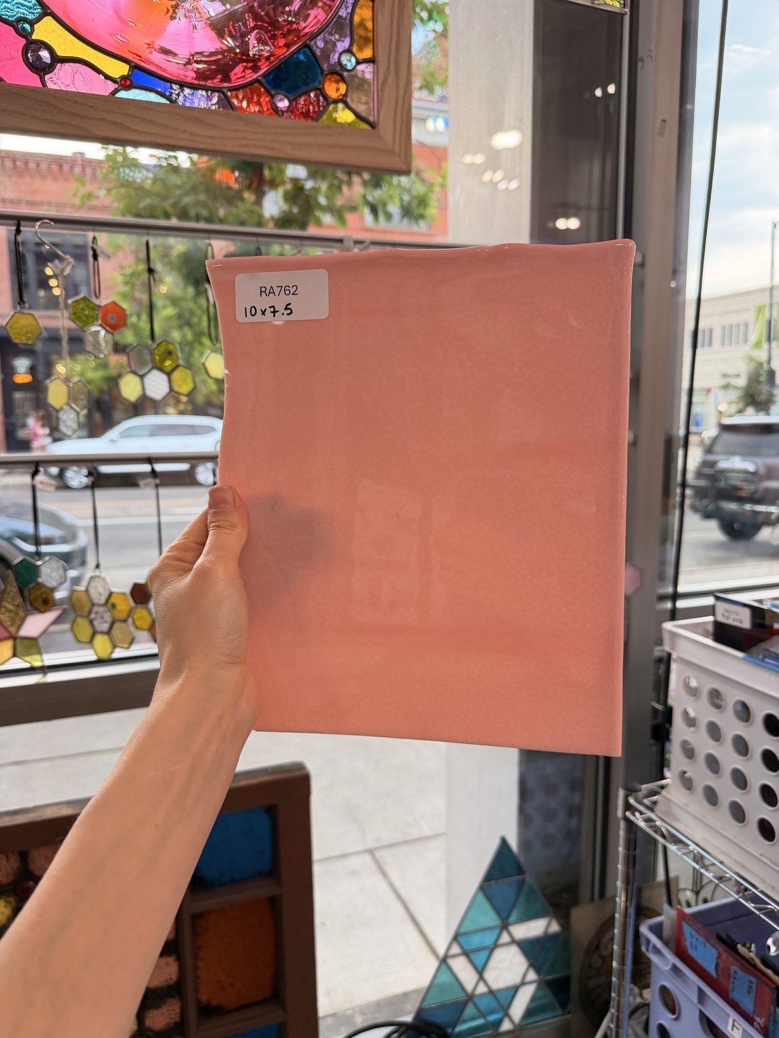 Peach Blush (Striker) Opal Double Roll Fusible 90 COE