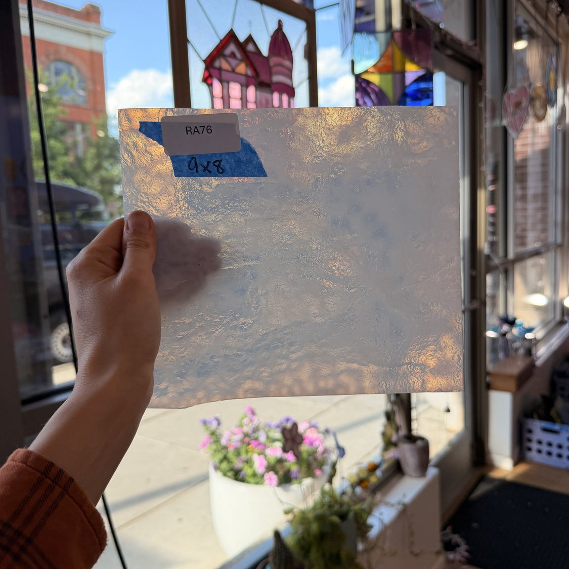 White Mottled Sheet Glass Colorado Glassworks