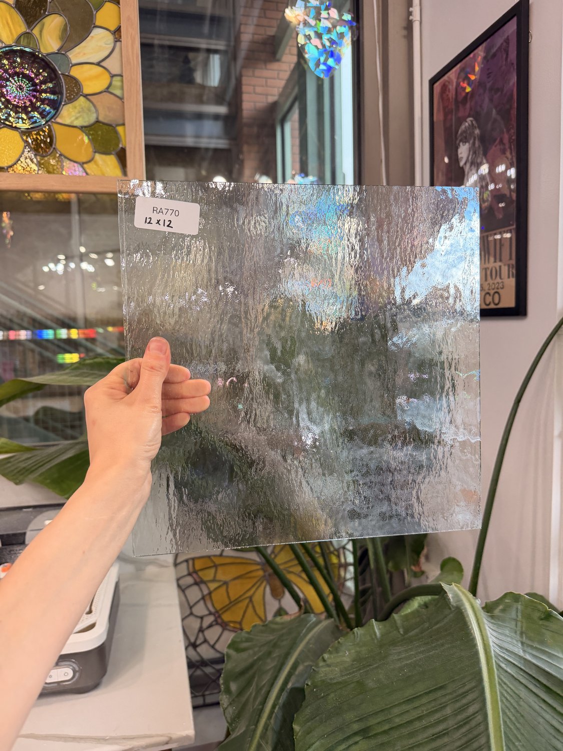 Clear Transparent Spectrum Rough Rolled