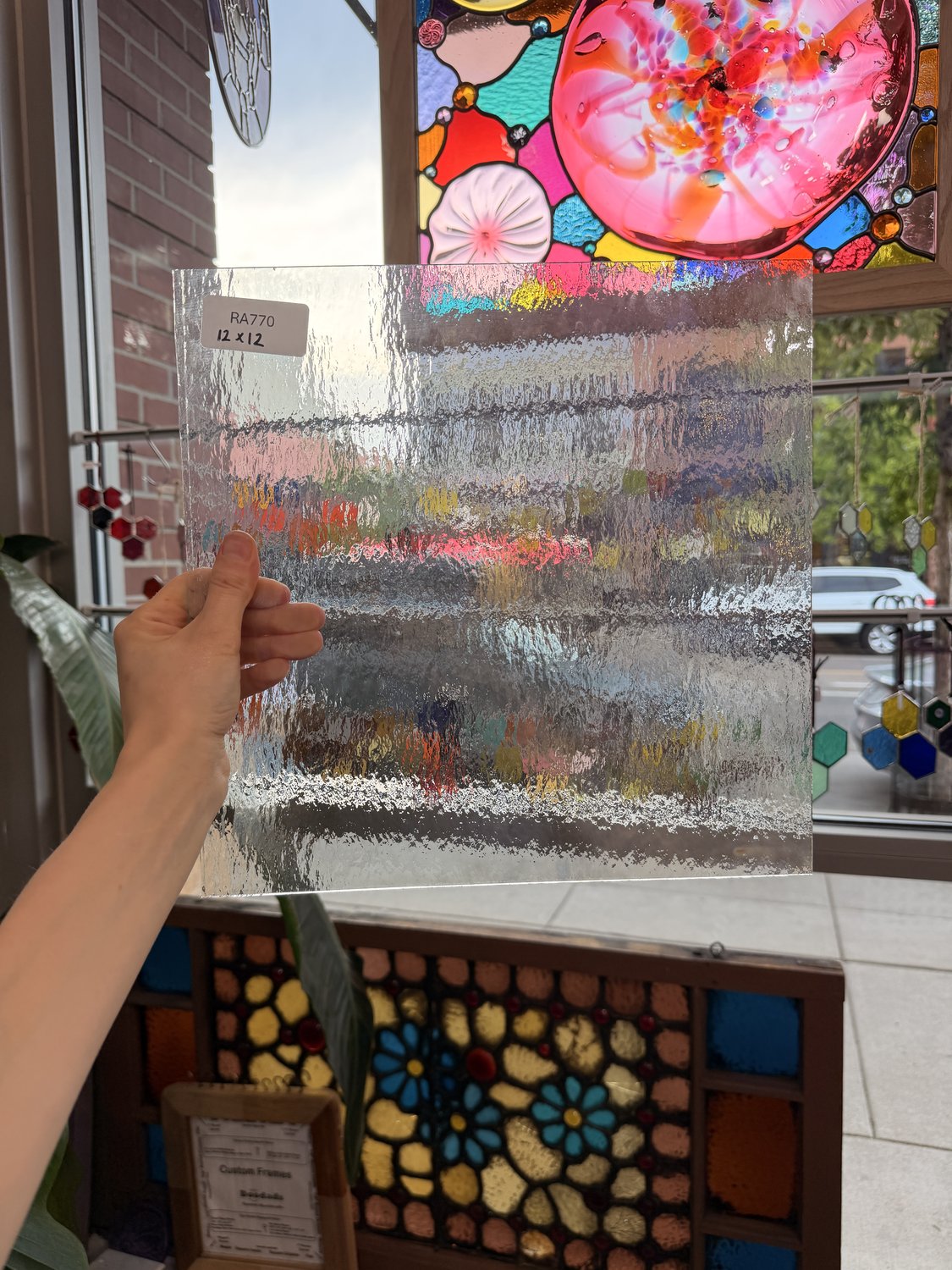 Clear Transparent Spectrum Rough Rolled