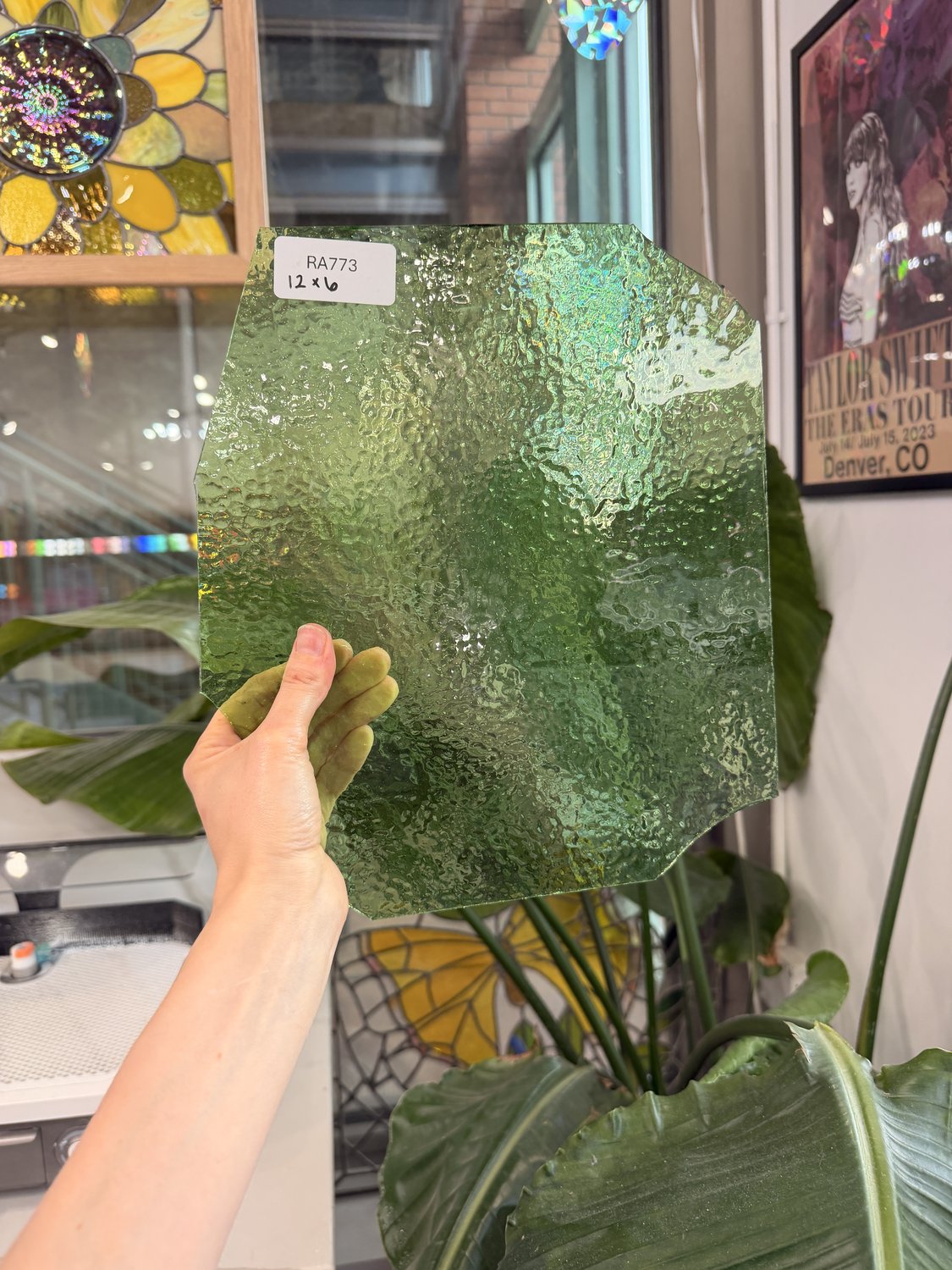 Pale Green Transparent Textured