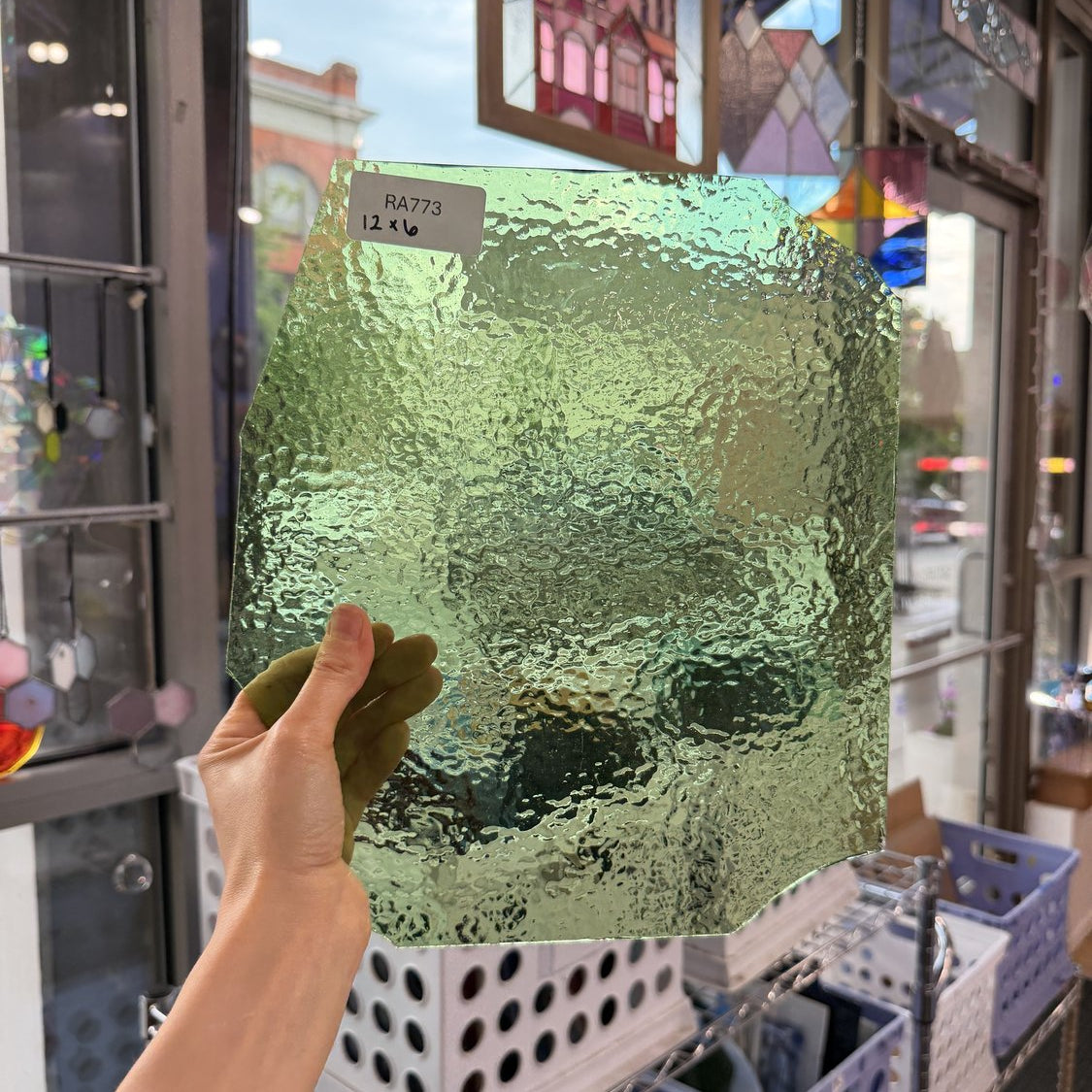 Pale Green Transparent Textured