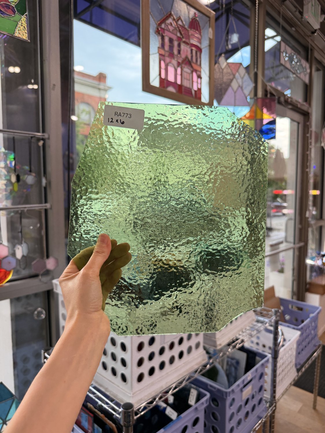 Pale Green Transparent Textured