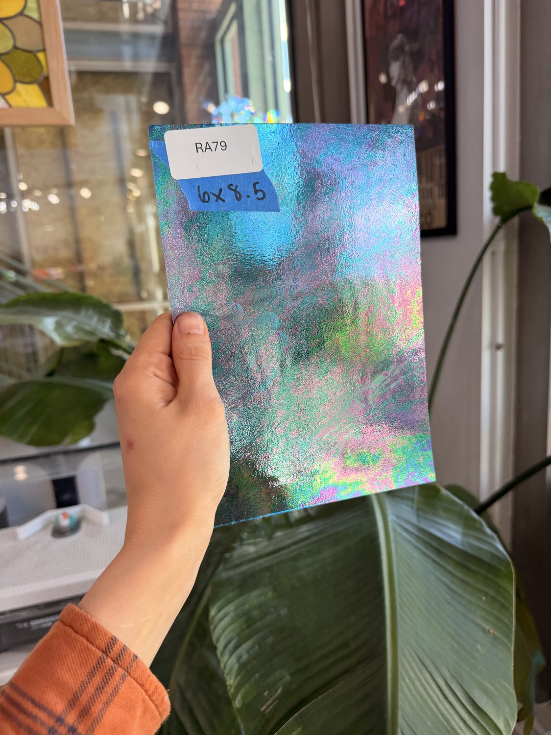 Peacock Blue Iridescent Wissmach Fusible 96 COE Fusible Sheet Glass Wissmach Glass Default Title