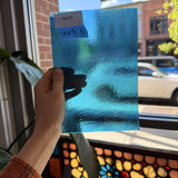 Peacock Blue Iridescent Wissmach Fusible 96 COE Fusible Sheet Glass Wissmach Glass