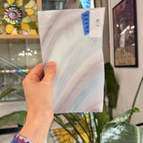 Vintage White Mauve Spectrum Baroque Rare Sheet Glass