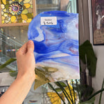 Mixed Blue Pink Amber Chicago Art Glass