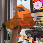 Dark Orange Amber Silver (flashglass)