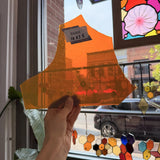 Dark Orange Amber Silver (flashglass)