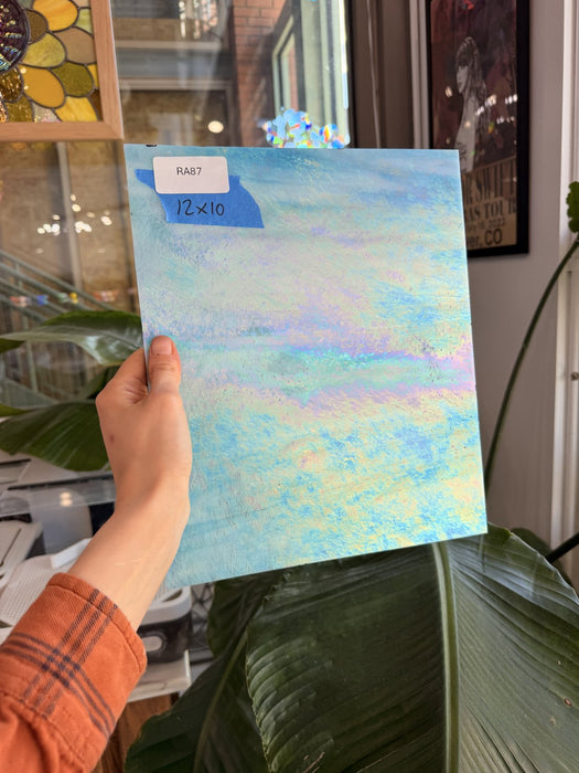 Blue Wispy Iridescent Wissmach