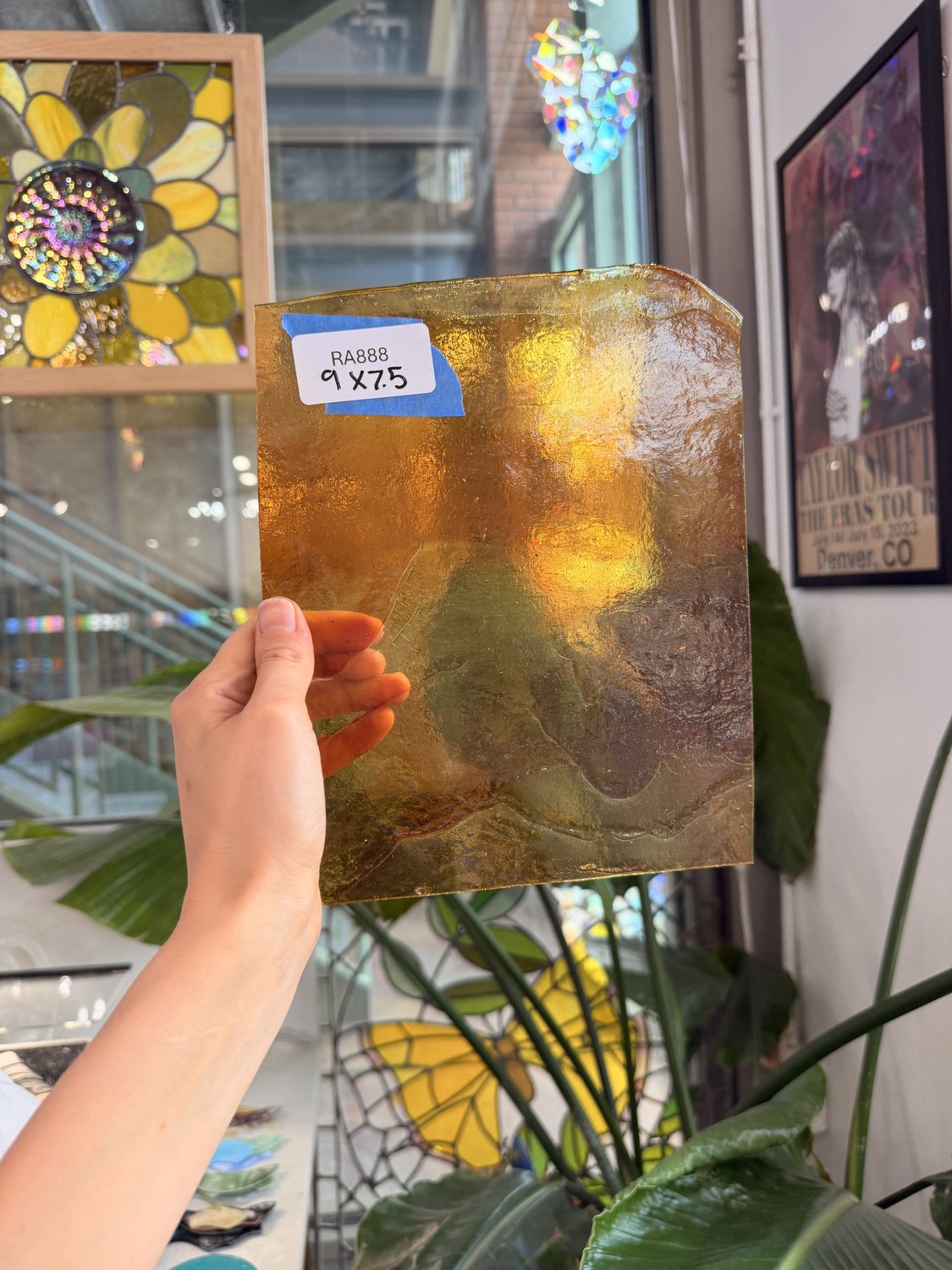 Mixed Amber Clear Chicago Art Glass – RA888