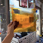 Mixed Amber Clear Chicago Art Glass – RA889