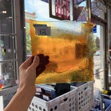 Mixed Amber Clear Chicago Art Glass – RA889