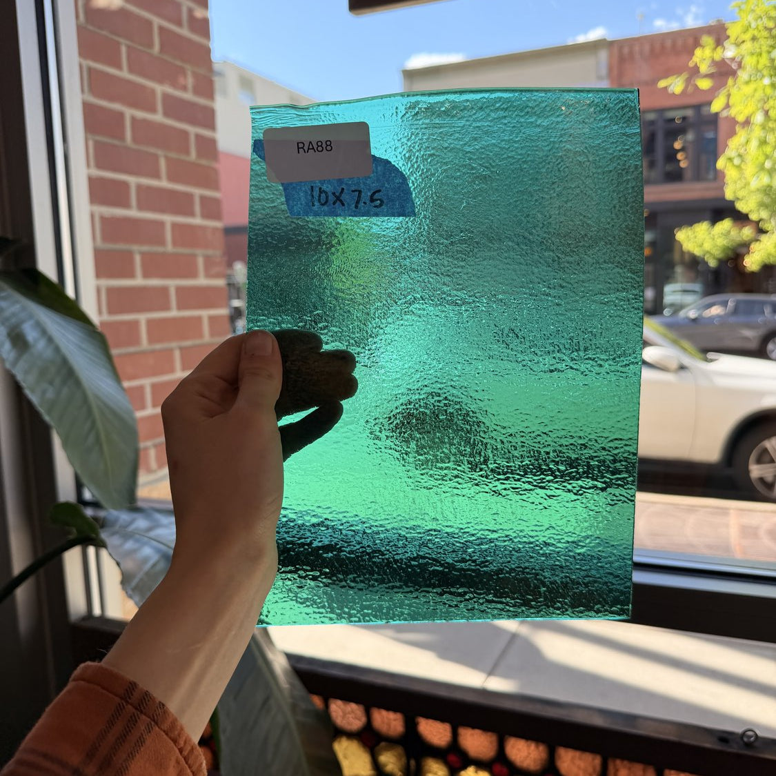 Emerald Green Iridescent Bullseye Fusible 90 COE