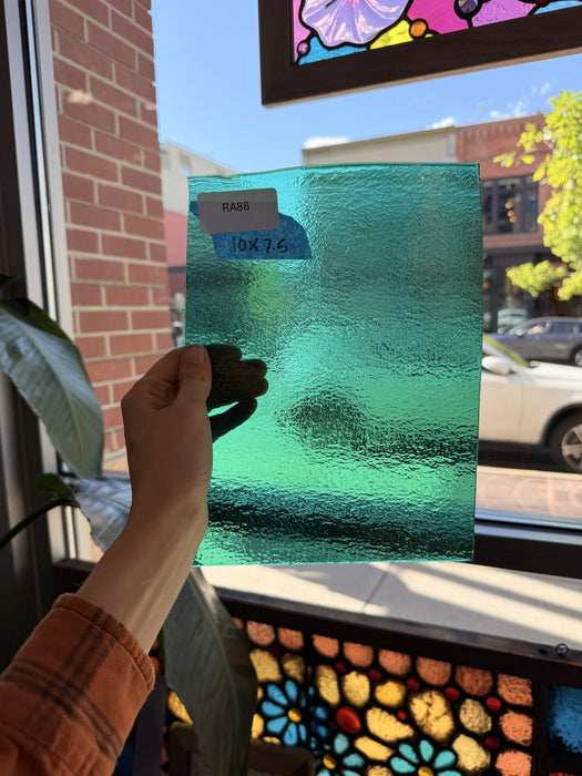 Emerald Green Iridescent Bullseye Fusible 90 COE