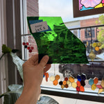 Vintage Green Spectrum Waterglass