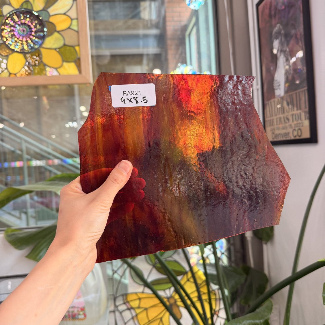 Orange Red Transparent Wispy