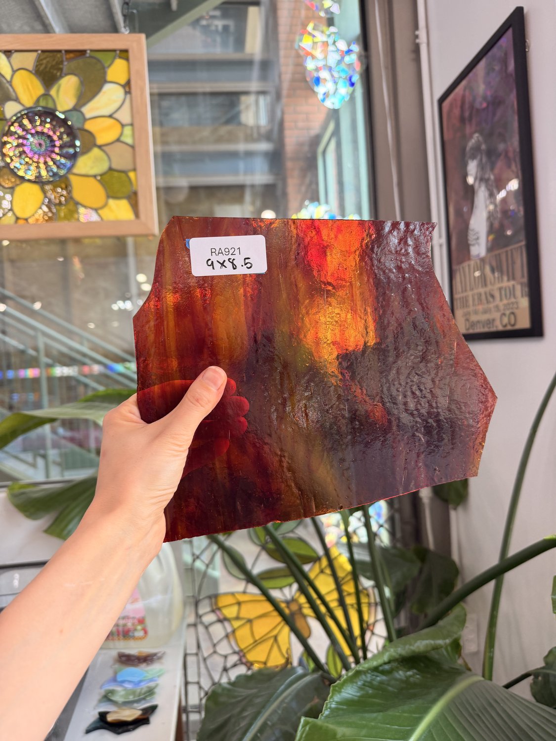 Orange Red Transparent Wispy
