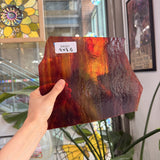 Orange Red Transparent Wispy