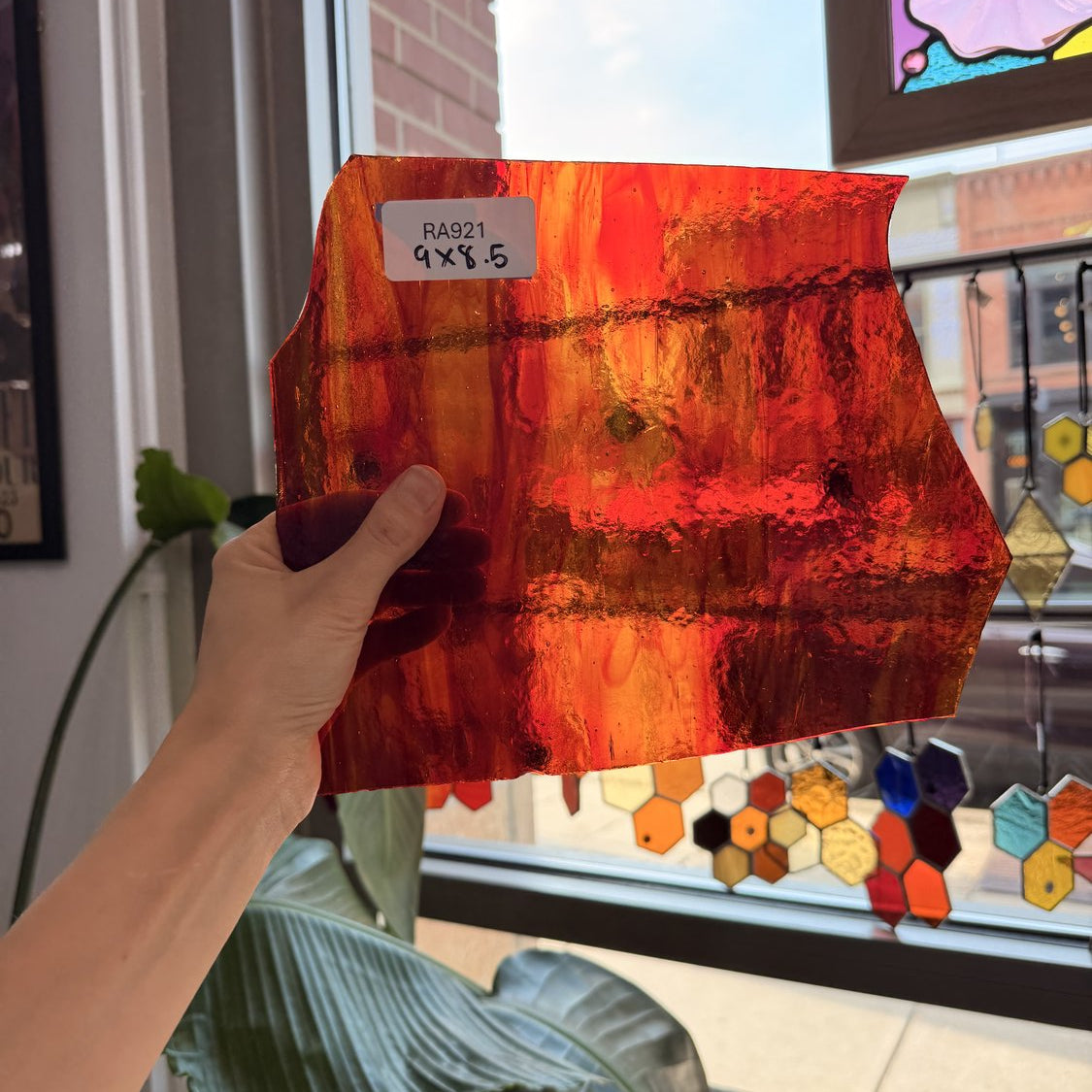 Orange Red Transparent Wispy