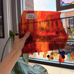 Orange Red Transparent Wispy