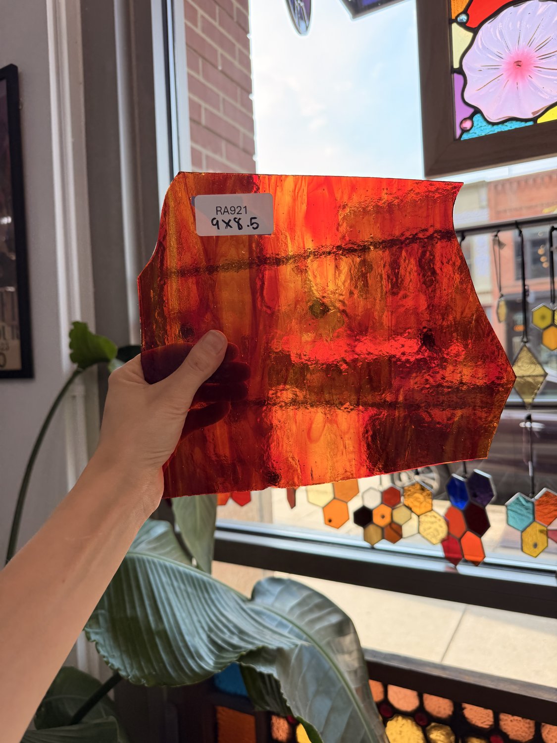 Orange Red Transparent Wispy