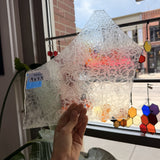 Seafoam Transparent Glue Chip Sheet Glass
