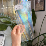 Clear Iridescent Bullseye Stringer Fusible 90 COE Sheet Glass