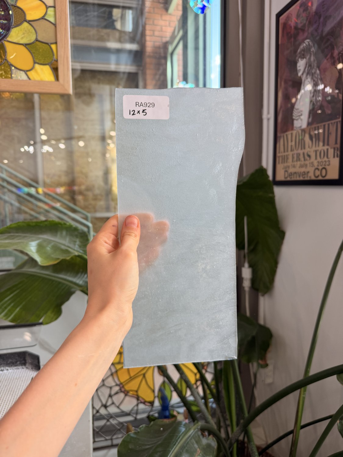 Milky Stipple Solid White Youghiogheny Sheet Glass