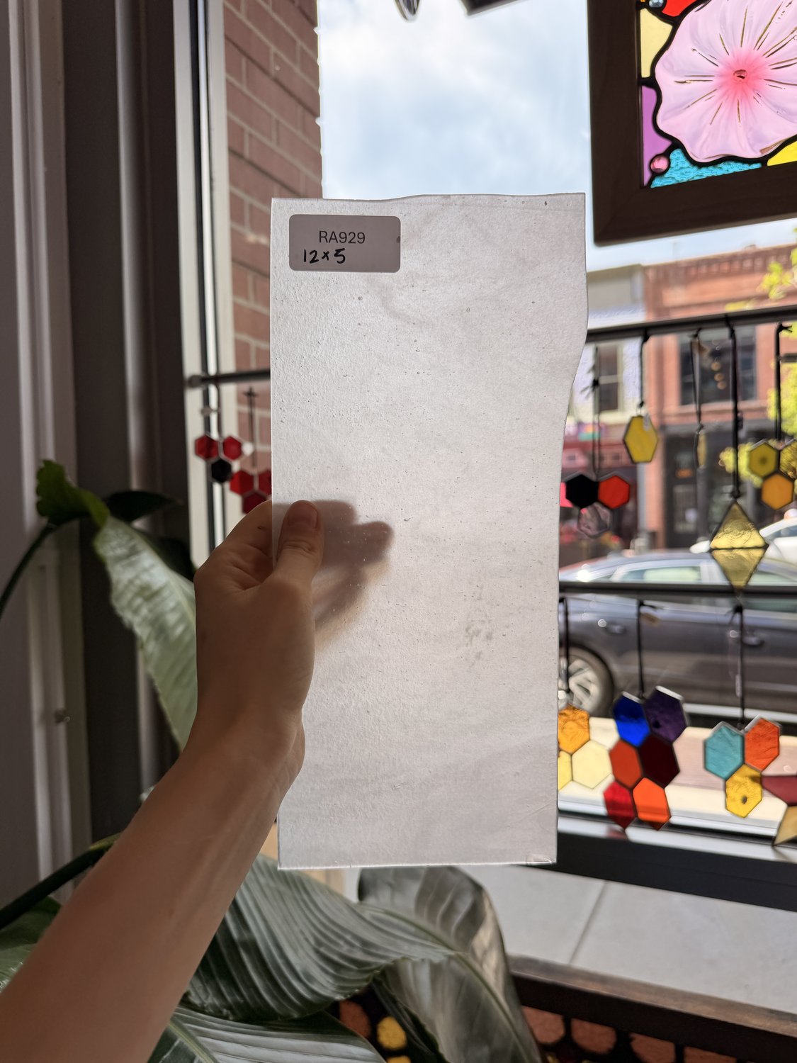 Milky Stipple Solid White Youghiogheny Sheet Glass