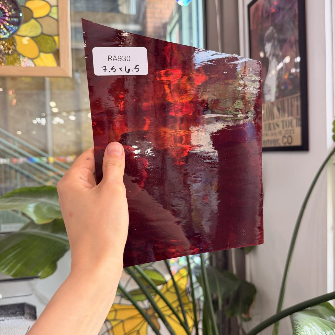 Cherry Red Waterglass Oceanside Sheet Glass