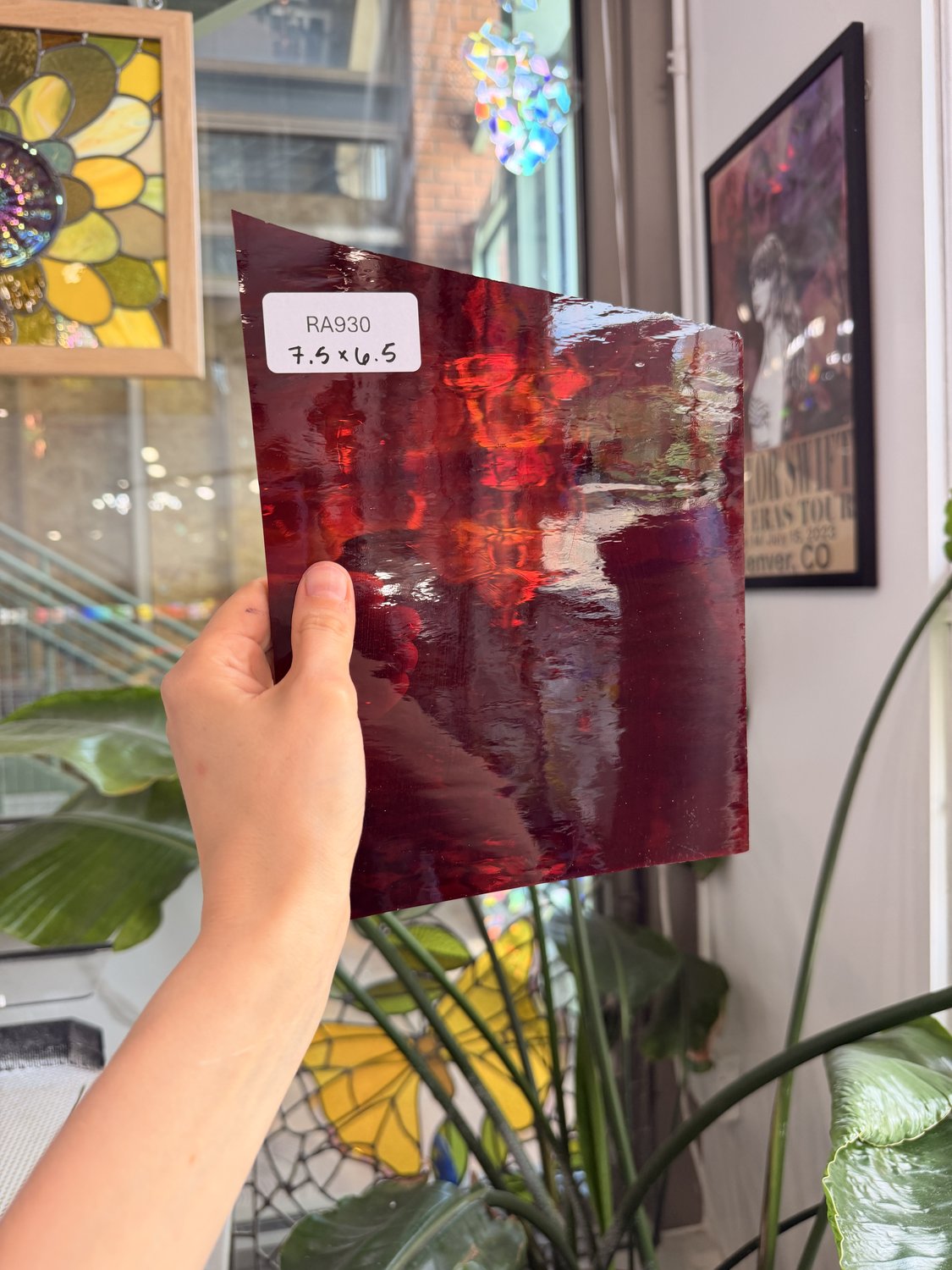 Cherry Red Waterglass Oceanside Sheet Glass