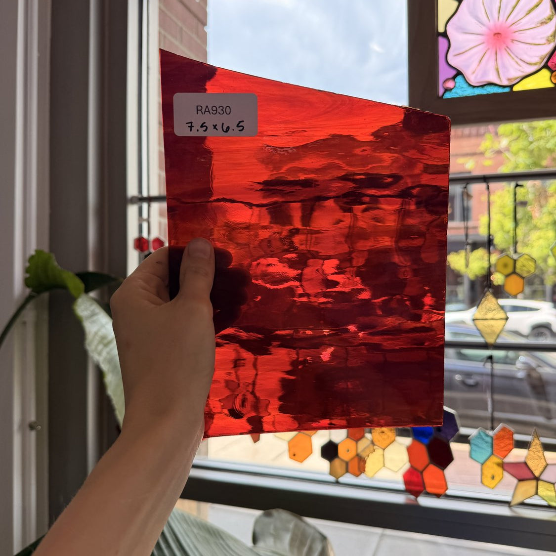 Cherry Red Waterglass Oceanside Sheet Glass