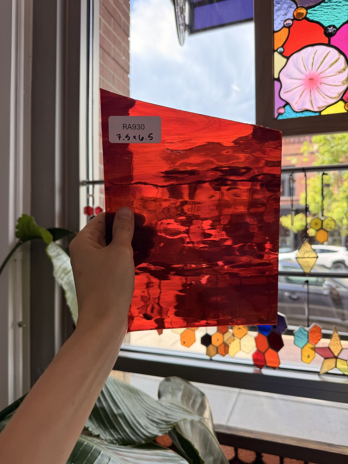 Cherry Red Waterglass Oceanside Sheet Glass