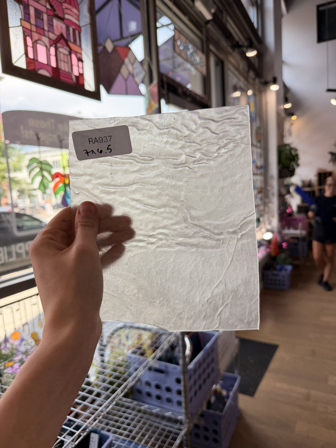 Milky White Textured Youghiogheny Sheet Glass