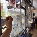 Transparent Seedy Lamberts Mouth Blown Sheet Glass