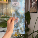 White Clear Dappled Bullseye Fusible 90 COE Sheet Glass