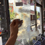 White Clear Dappled Bullseye Fusible 90 COE Sheet Glass