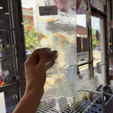 White Clear Dappled Bullseye Fusible 90 COE Sheet Glass