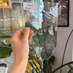 Clear Reamy Wispy Mouthblown Lamberts Glass