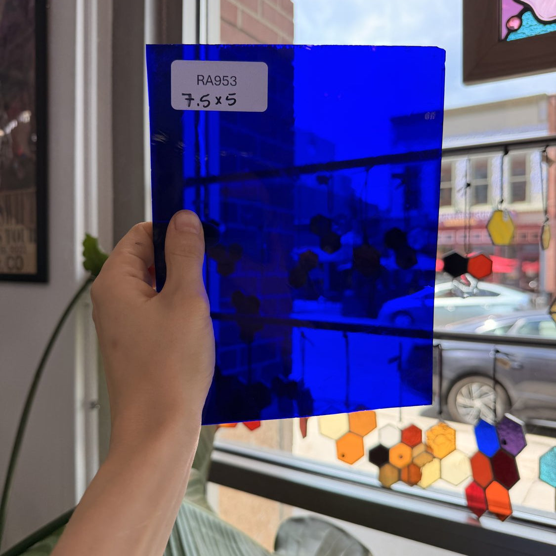Dark Blue Mouthblown GNA Sheet Glass
