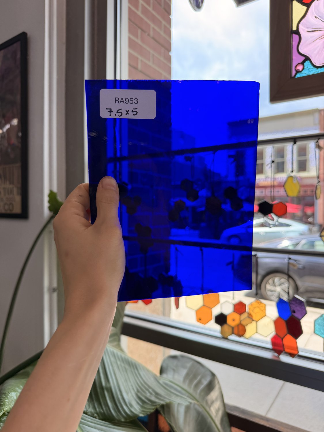 Dark Blue Mouthblown GNA Sheet Glass