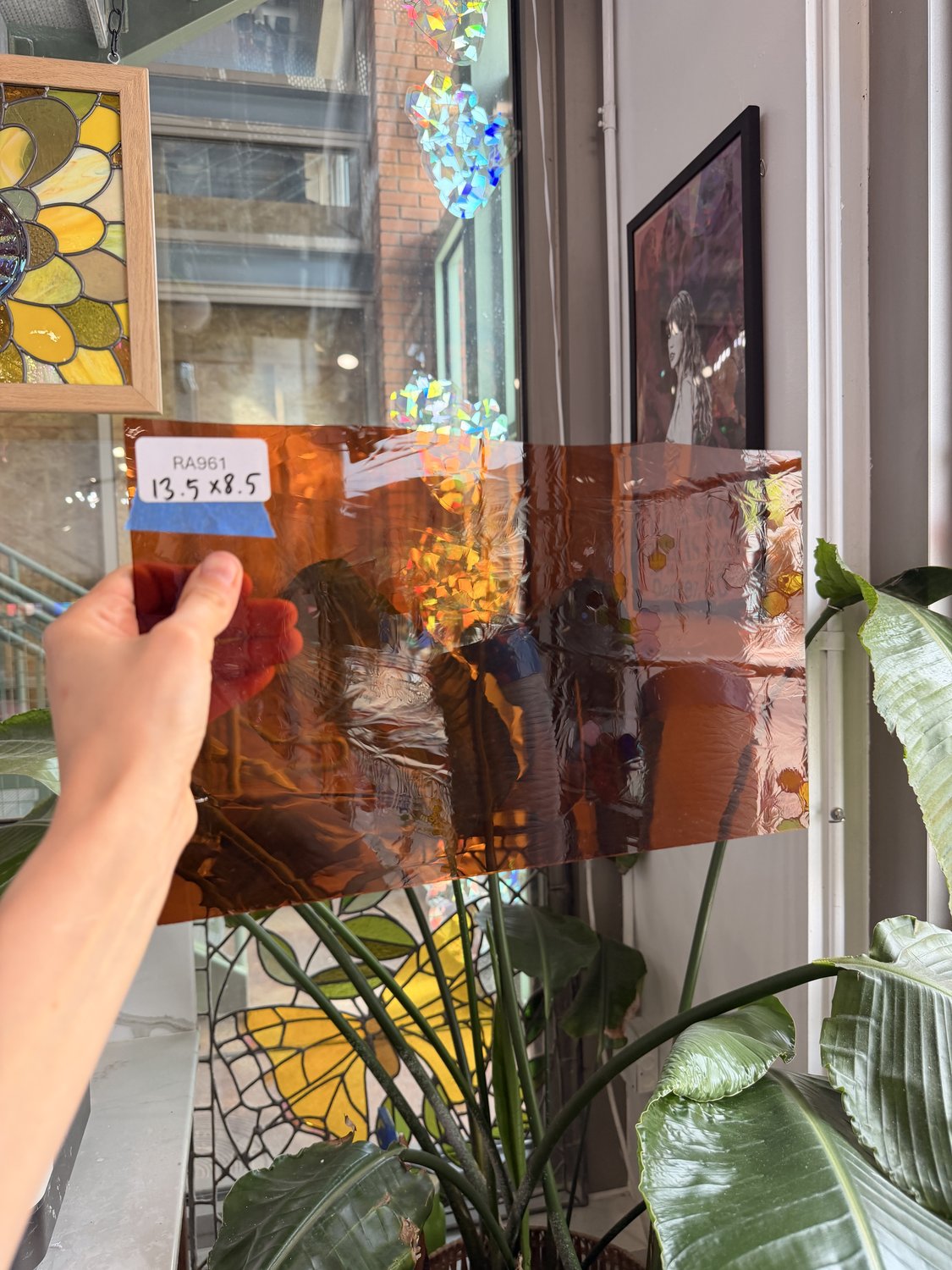 Amber Transparent Vintage GNA Sheet Glass