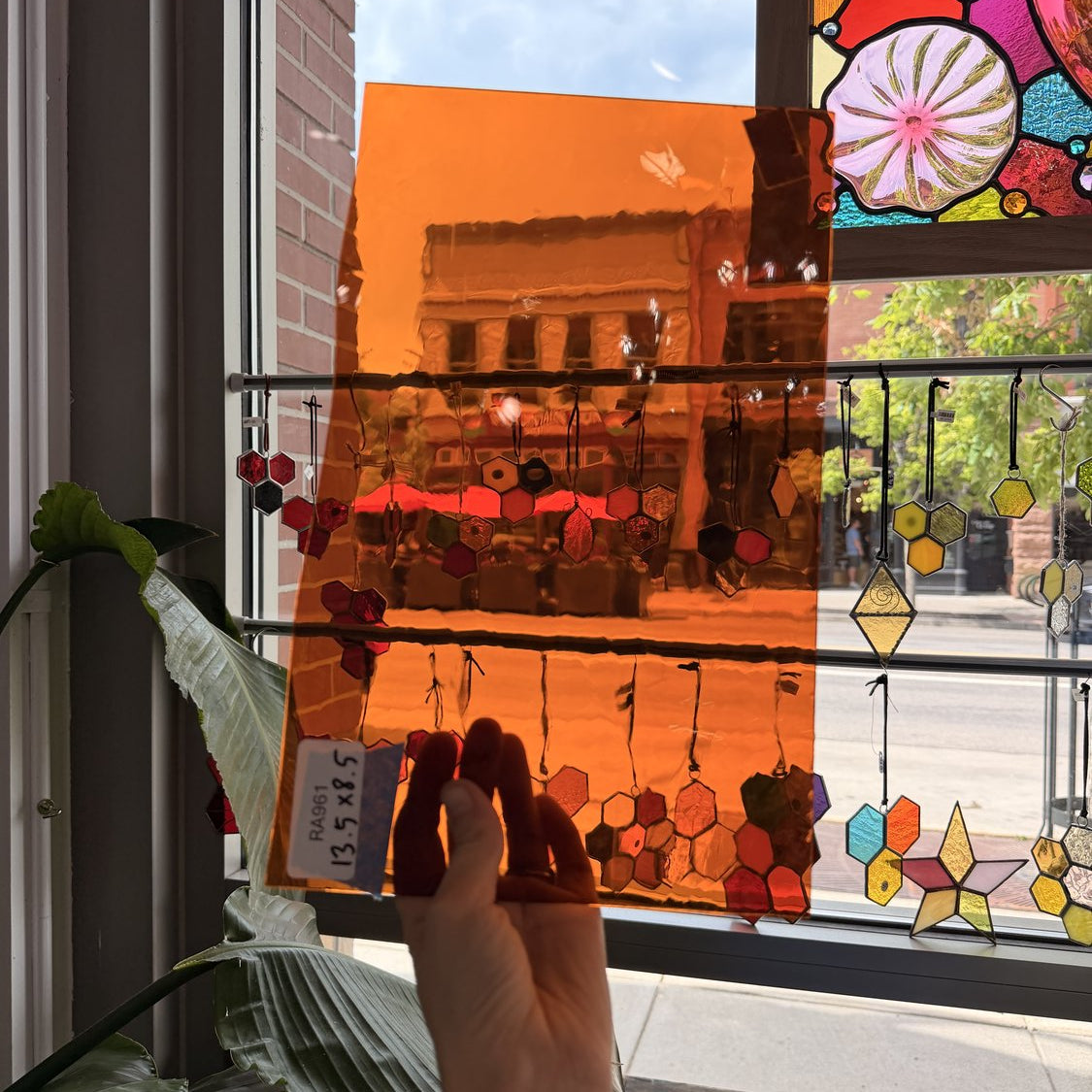 Amber Transparent Vintage GNA Sheet Glass