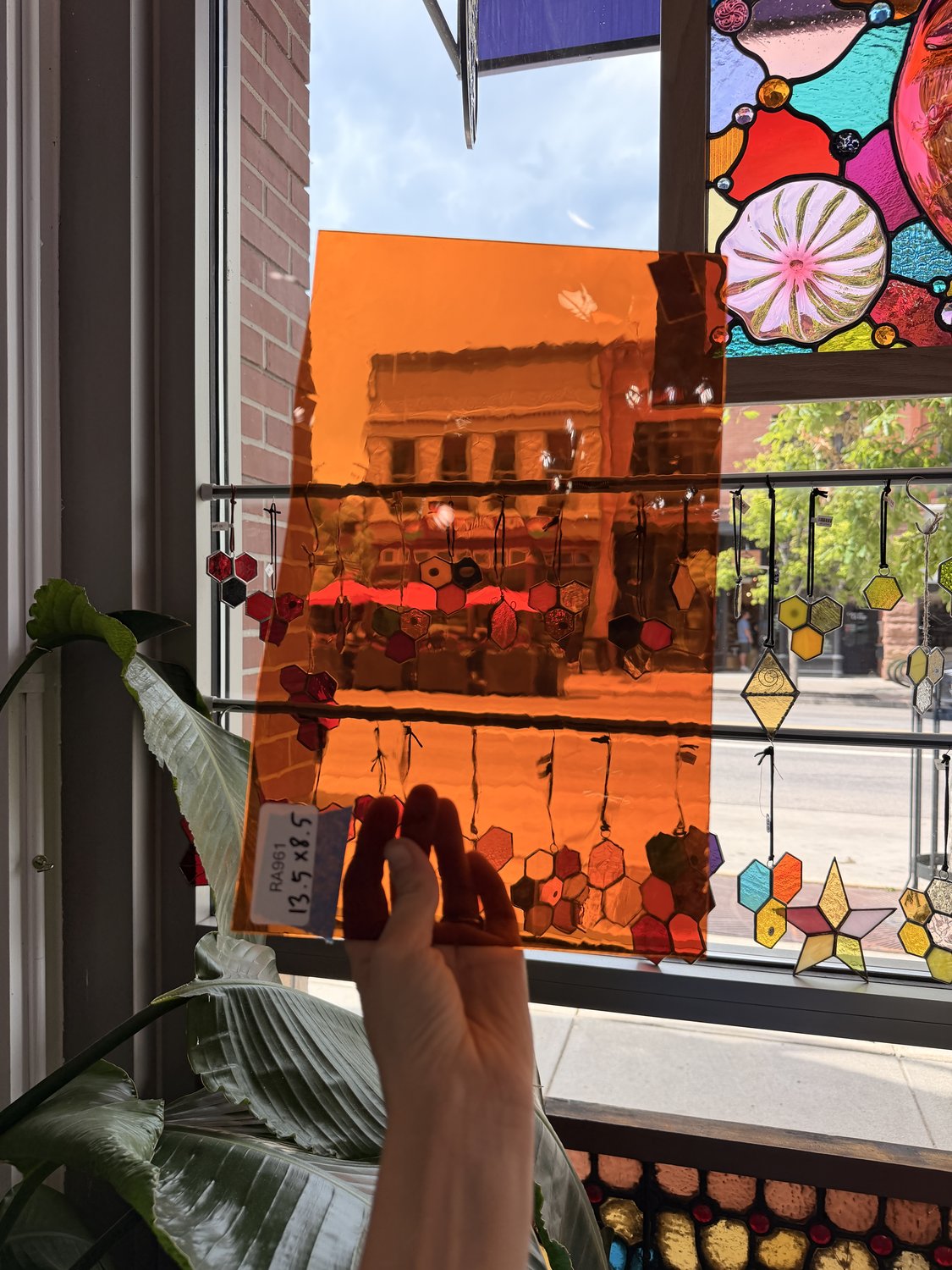 Amber Transparent Vintage GNA Sheet Glass